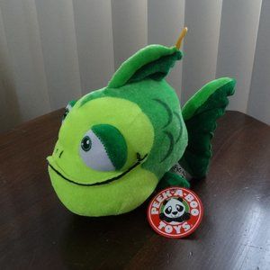 PEEK-A-BOO ~ Cuddly PLUSH Green TROPICAL FISH ~NEW